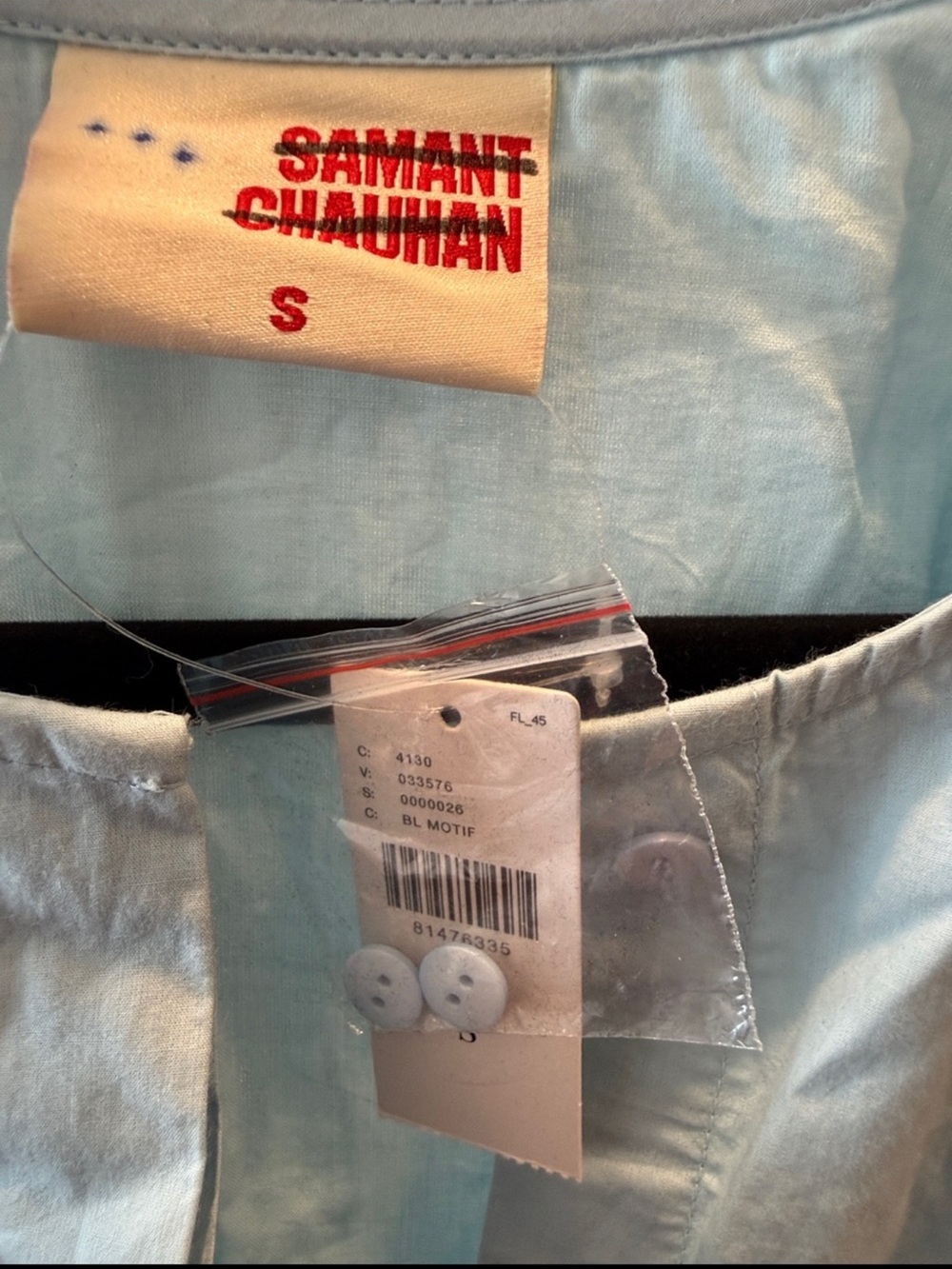 Samant Chauhan Powder Blue Embroidered Tiered Dress Size S - Picture 11 of 11